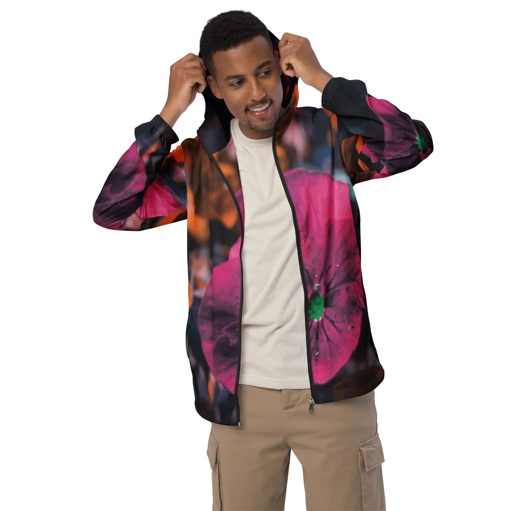 Queer Botanicals | Pansy | Men’s windbreaker BaDeYaDeYa