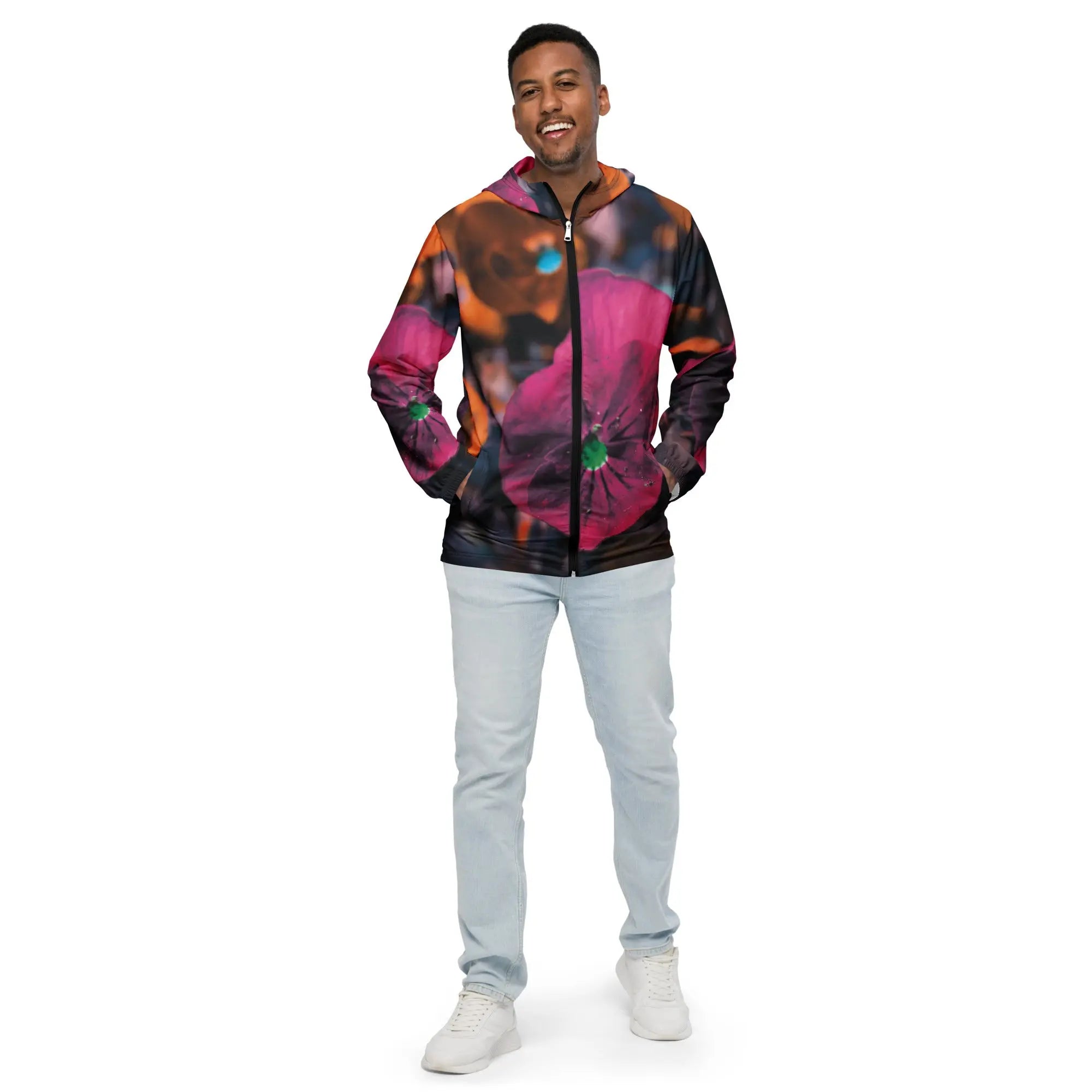 Queer Botanicals | Pansy | Men’s windbreaker BaDeYaDeYa