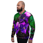 Queer Botanicals | Pansy | All-Over Print Unisex Bomber Jacket BaDeYaDeYa