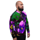 Queer Botanicals | Pansy | All-Over Print Unisex Bomber Jacket BaDeYaDeYa