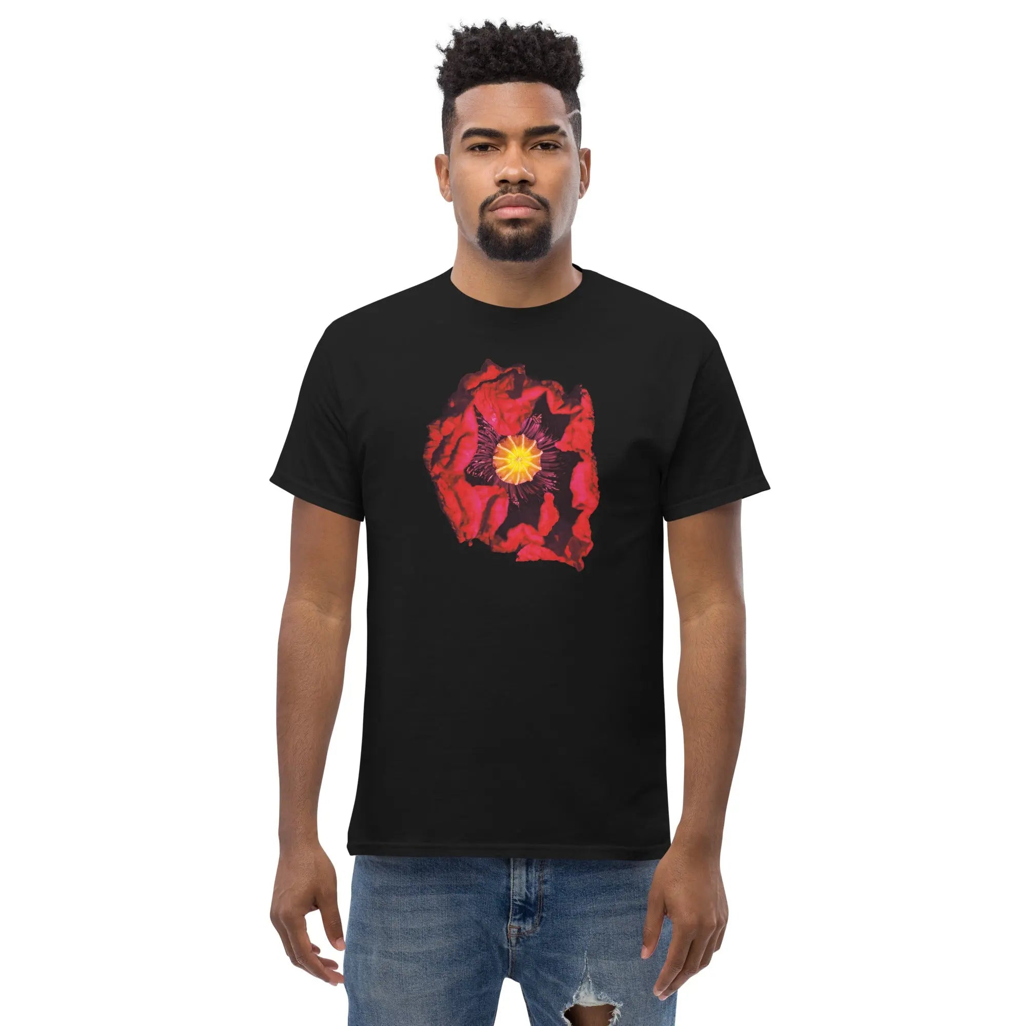 Queer Botanicals | Opening Red Poppy | Unisex Classic T-Shirt BaDeYaDeYa