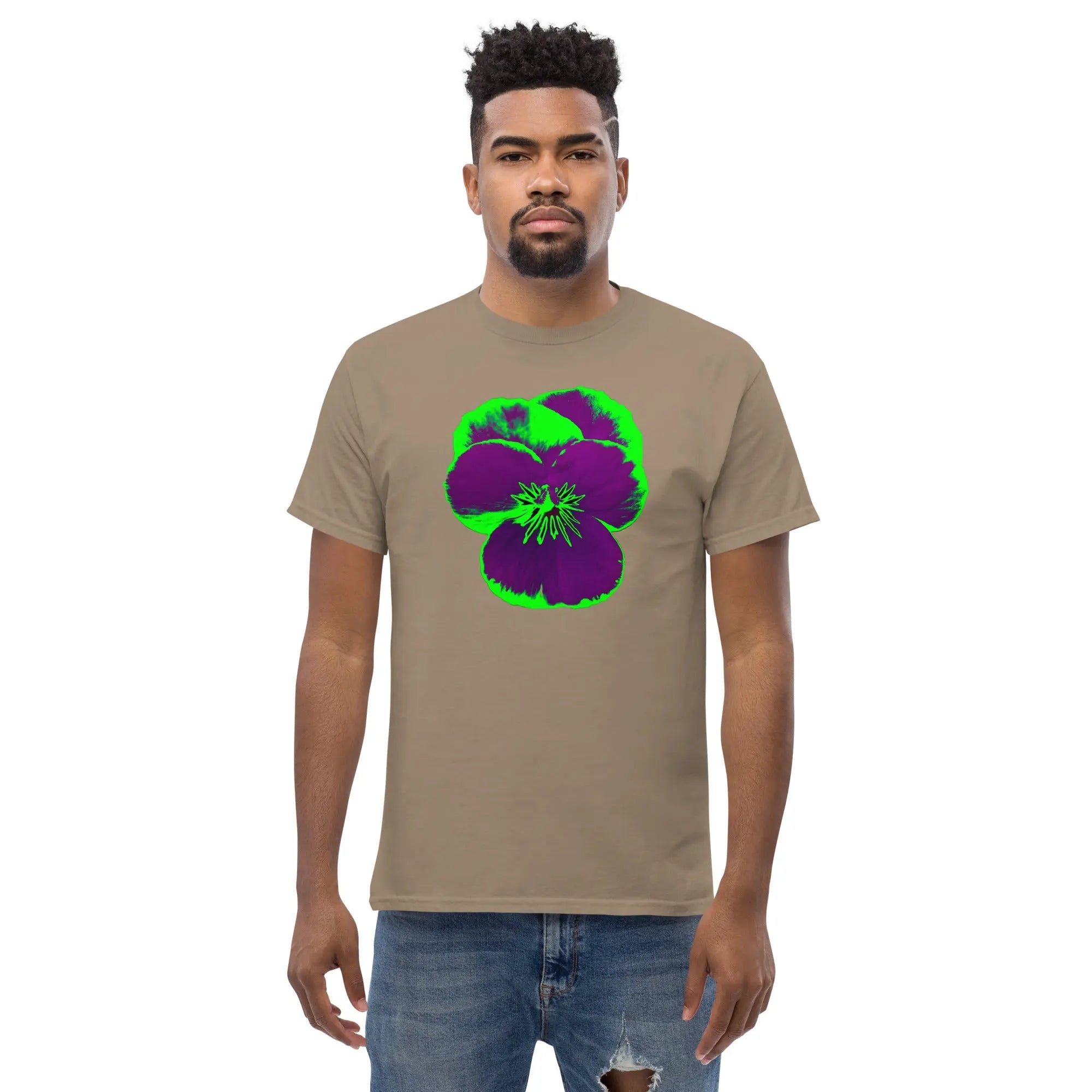 Queer Botanicals  | Pansy | Unisex Classic Short Sleeve T-Shirt BaDeYaDeYa