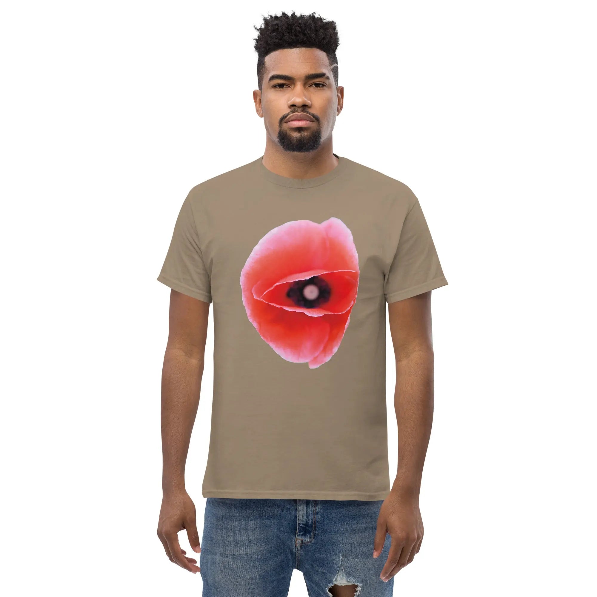 Queer Botanicals | Red Poppy  Unisex Classic Short Sleeve T-Shirt BaDeYaDeYa