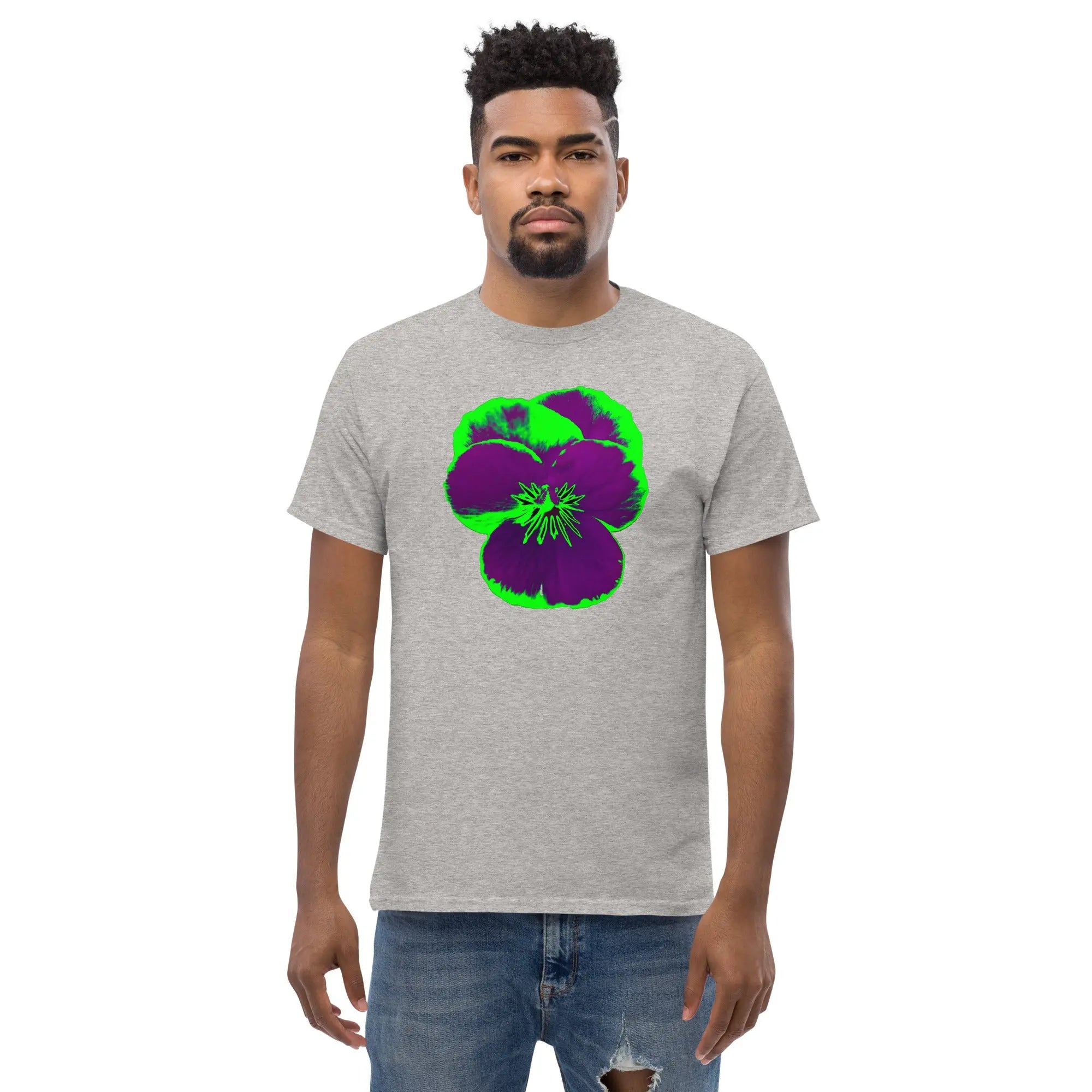 Queer Botanicals  | Pansy | Unisex Classic Short Sleeve T-Shirt BaDeYaDeYa