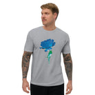 Queer Botanicals  | Blue Rose | Men's Fitted Short Sleeve T-Shirt BaDeYaDeYa