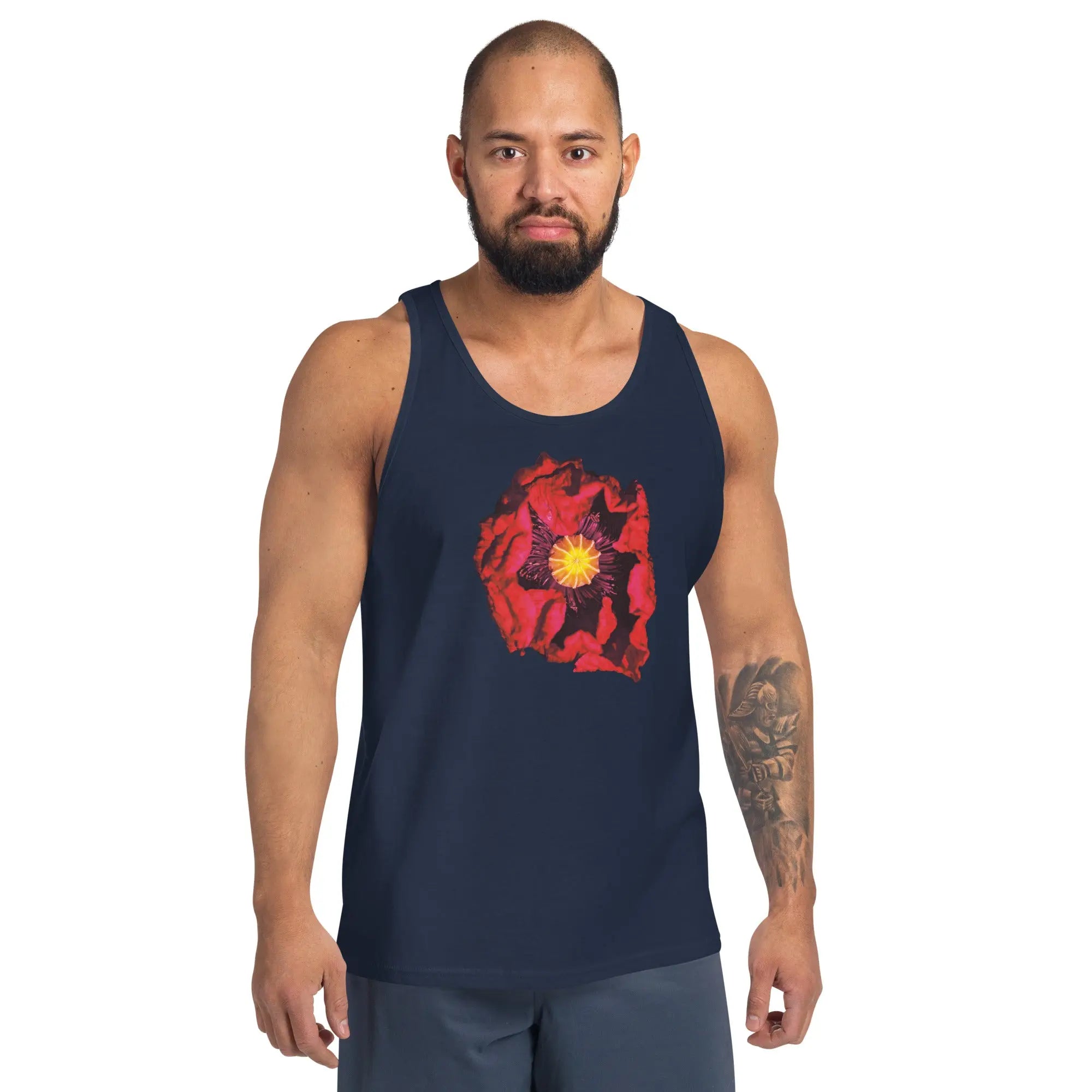 Queer Botanicals | Opening Red Poppy | Unisex Tank Top BaDeYaDeYa