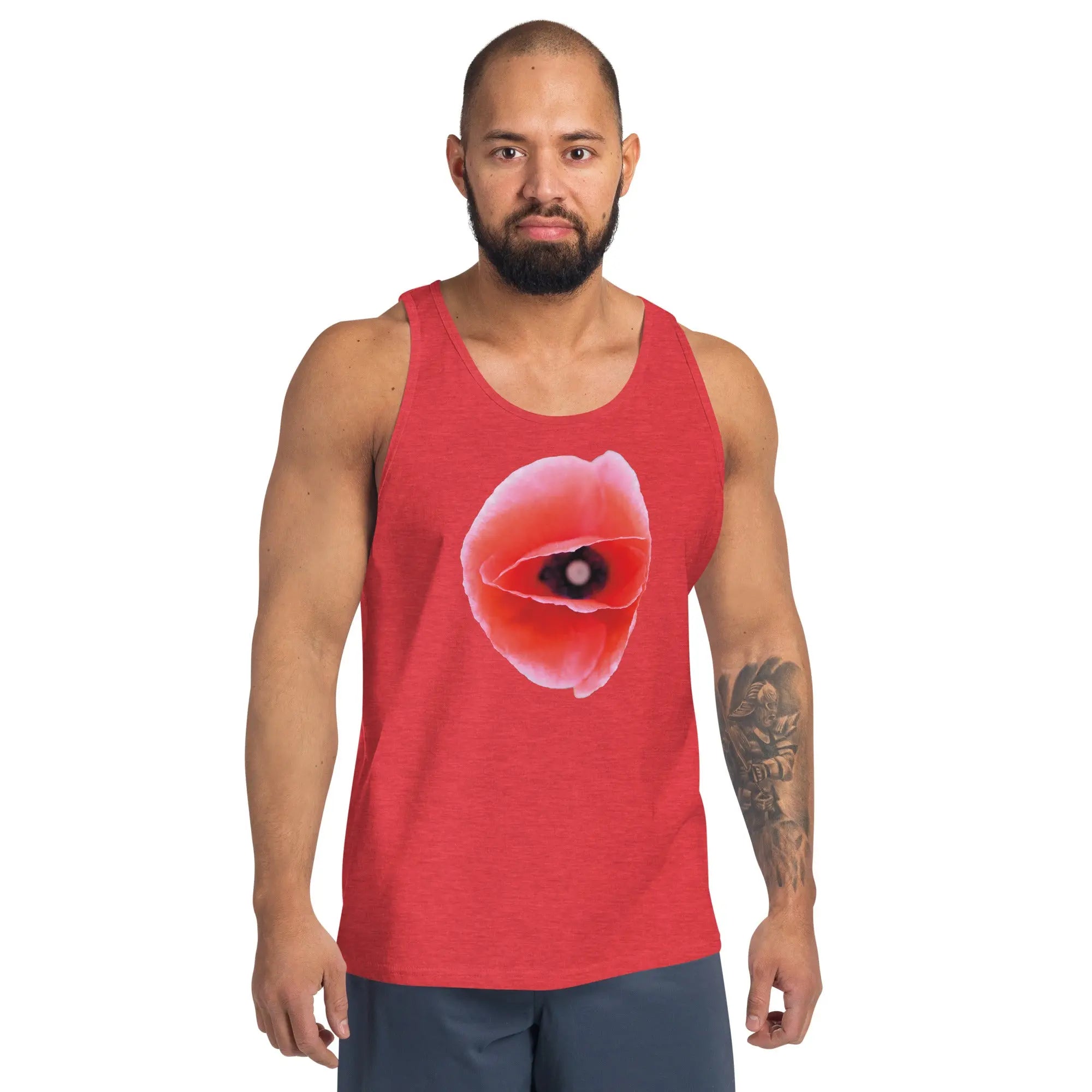 Queer Botanicals | Red Poppy | Unisex Tank Top BaDeYaDeYa