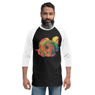 Queer Botanicals | Rainbow Rose | Unisex 3/4 Sleeve Raglan T-Shirt BaDeYaDeYa