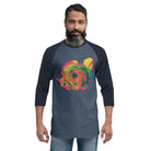 Queer Botanicals | Rainbow Rose | Unisex 3/4 Sleeve Raglan T-Shirt BaDeYaDeYa