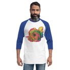 Queer Botanicals | Rainbow Rose | Unisex 3/4 Sleeve Raglan T-Shirt BaDeYaDeYa