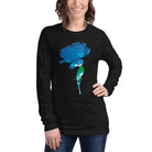 Queer Botanicals  | Blue Rose | Unisex Long Sleeve T-Shirt BaDeYaDeYa