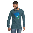 Queer Botanicals  | Blue Rose | Unisex Long Sleeve T-Shirt BaDeYaDeYa