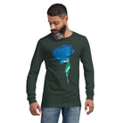 Queer Botanicals  | Blue Rose | Unisex Long Sleeve T-Shirt BaDeYaDeYa