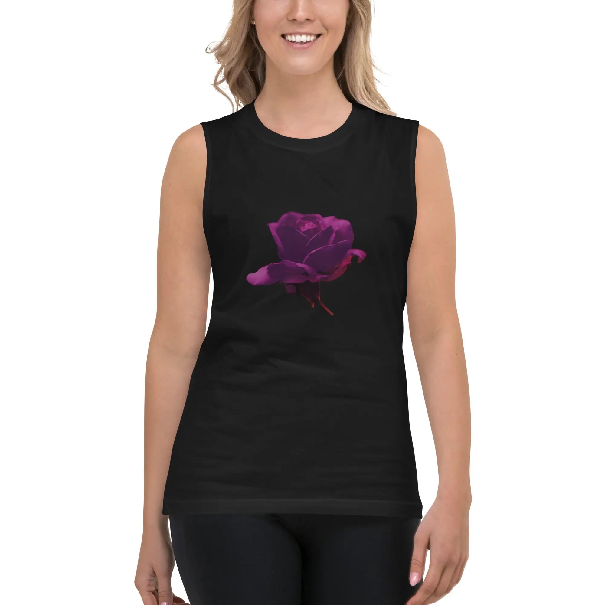 Queer Botanicals | Bruised Rose | Unisex Muscle T-Shirt BaDeYaDeYa