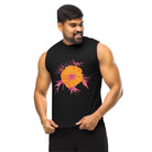 Fluorescent Flowers | Love In A Mist | Unisex Muscle T-Shirt BaDeYaDeYa