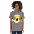 Fluorescent Flowers | Yellow Poppy | Unisex Vintage T-Shirt BaDeYaDeYa