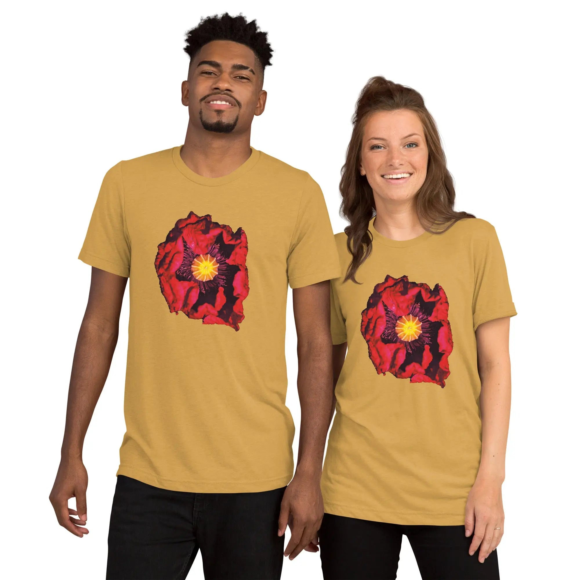 Queer Botanicals | Opening Red Poppy | Unisex Vintage T-Shirt BaDeYaDeYa