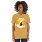 Fluorescent Flowers | Yellow Poppy | Unisex Vintage T-Shirt BaDeYaDeYa