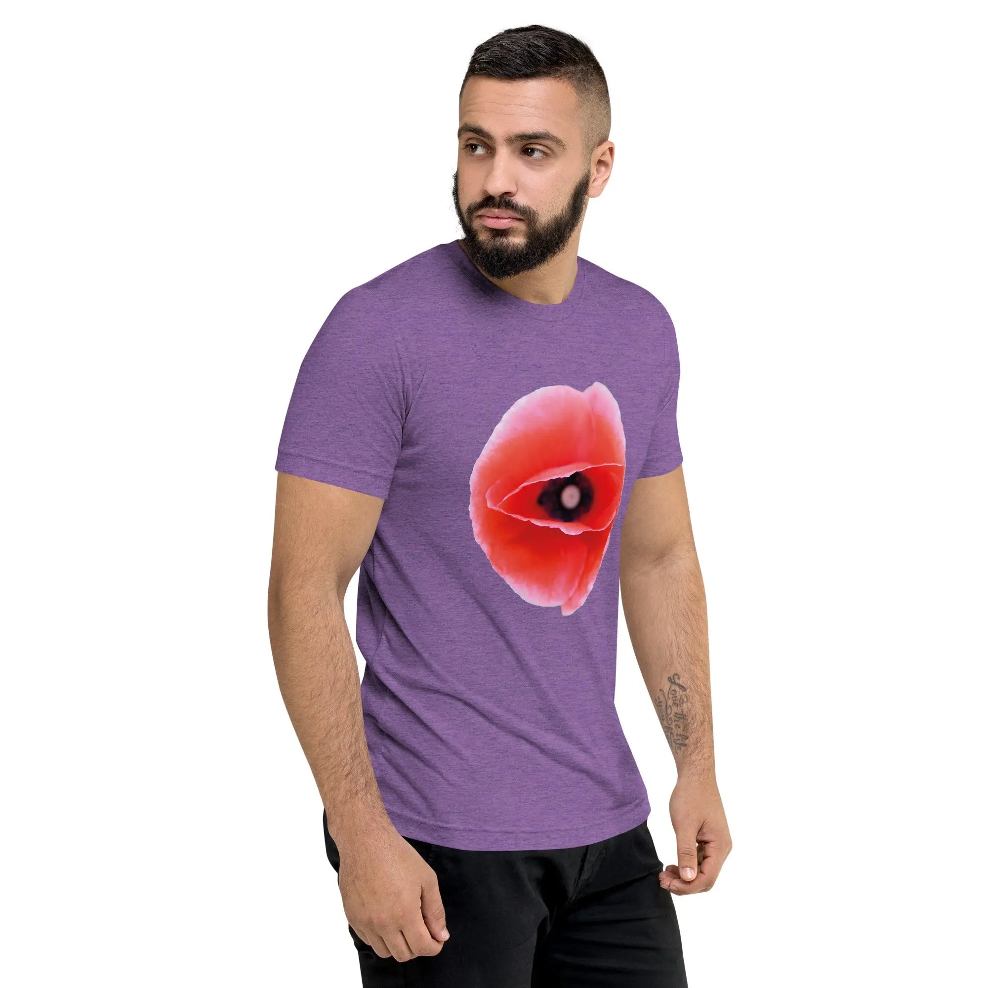 Queer Botanicals | Red Poppy | Unisex Vintage T-Shirt BaDeYaDeYa