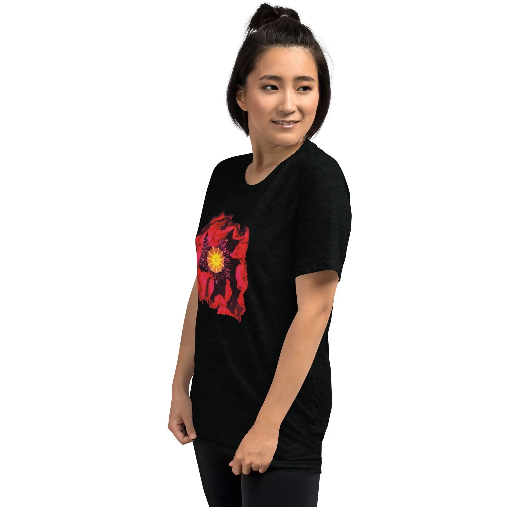 Queer Botanicals | Opening Red Poppy | Unisex Vintage T-Shirt BaDeYaDeYa