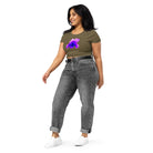 Queer Botanicals | Violets | Women’s Fitted Crop Top BaDeYaDeYa