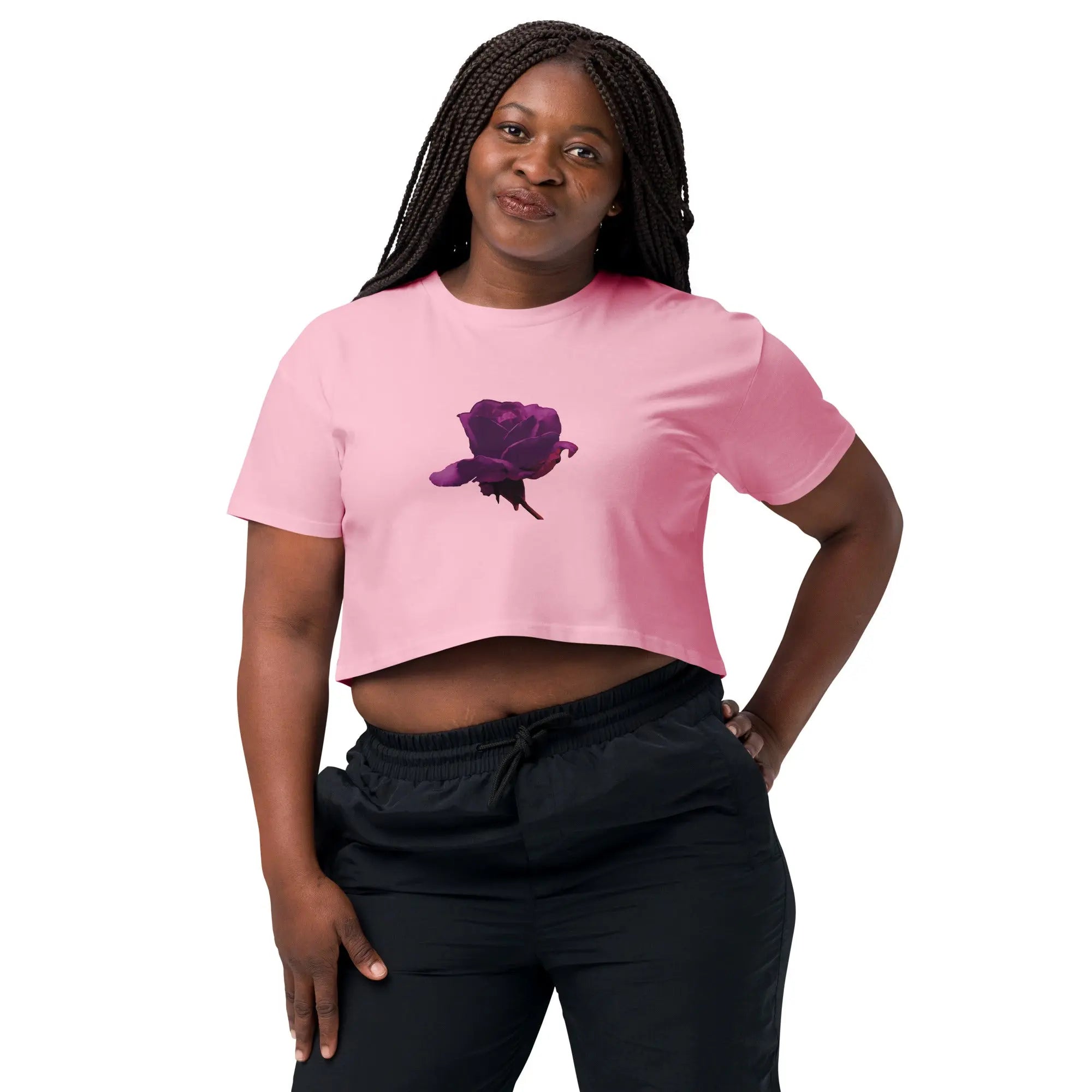 Queer Botanicals  | Bruised Rosebud | Women's/They Friendly Crop Top BaDeYaDeYa