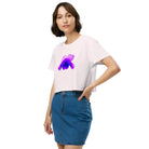 Queer Botanicals  | Violets | Women's/They Friendly Crop Top BaDeYaDeYa