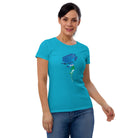 Queer Botanicals  | Blue Rose | Women's Fitted Short Sleeve T-Shirt BaDeYaDeYa