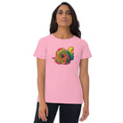 Queer Botanicals | Rainbow Rose | Women's Fitted Short Sleeve T-Shirt BaDeYaDeYa