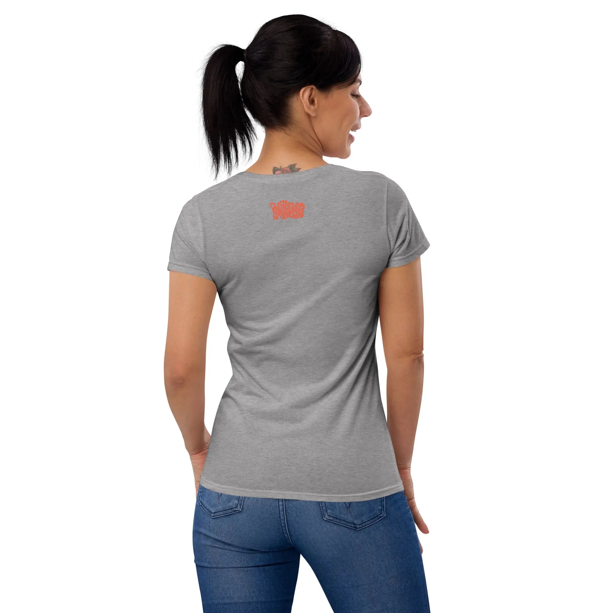 Queer Botanicals | Red Poppy | Women's Fitted Short Sleeve T-Shirt BaDeYaDeYa