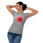 Queer Botanicals | Red Poppy | Women's Fitted Short Sleeve T-Shirt BaDeYaDeYa