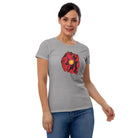 Queer Botanicals | Opening Red Poppy | Women’s Fitted Short Sleeve T-Shirt BaDeYaDeYa