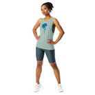 Queer Botanicals  | Blue Rose | Women's Muscle T-Shirt BaDeYaDeYa