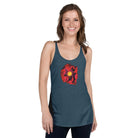 Queer Botanicals | Opening Red Poppy | Women's Racerback Tank Top BaDeYaDeYa