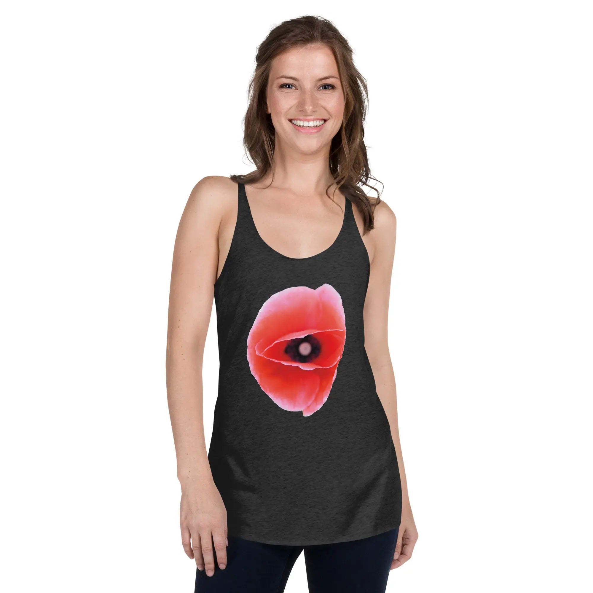 Queer Botanicals | Red Poppy | Women's Racerback Tank Top BaDeYaDeYa